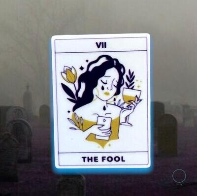 Tarot Card - The Fool - Drunk Text Ex - Psychic - Witch - Eccentric - Spiritual - Acrylic - Needle Minder - Pin - Magnet