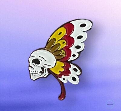 Skeleton - Skull - Butterfly - Bones - Needle Minder - Pin - Magnet