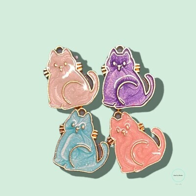 Set Of 2 Random - Cat - Pastel - Needle Minder - Pin - Magnet