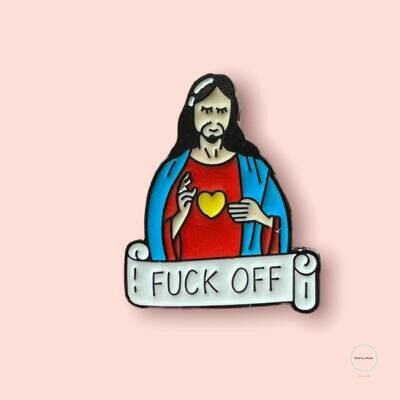 Jesus - F Off - Offensive - Lord - Offend - Needle Minder - Pin - Magnet