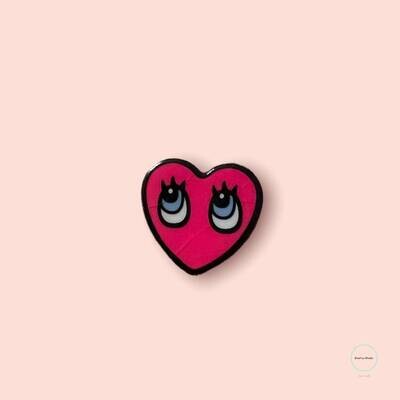 Little Heart - Cute - Eyes - Needle Minder - Pin - Magnet