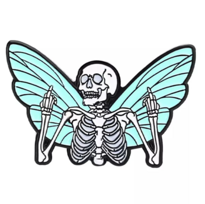 Butterfly - Skull - Skeleton - Bones - Needle Minder - Pin - Magnet