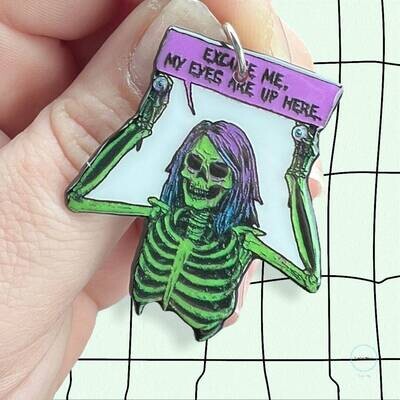 Zombie - Excuse Me - Halloween - Gothic - Goth - Pastel - Charm - Needle Minder - Pin - Magnet