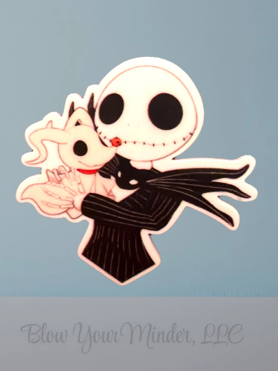 Zero - Jack Skellington - NBC - Acrylic - Nightmare - Christmas - Needle Minder - Pin - Magnet