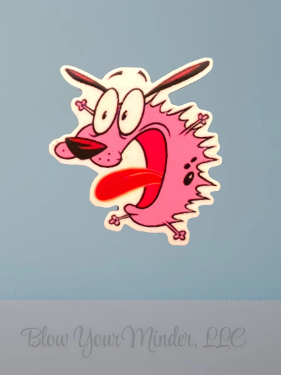 Courage - Cowardly Dog - Nostalgia - Nostalgic - Acrylic - Needle Minder - Needle - Pin - Magnet