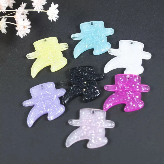 Set Of 2 Random Color - Plague - Doctor - Witchy - Goth - Charm - Acrylic - Minder - Needle - Pin - Magnet