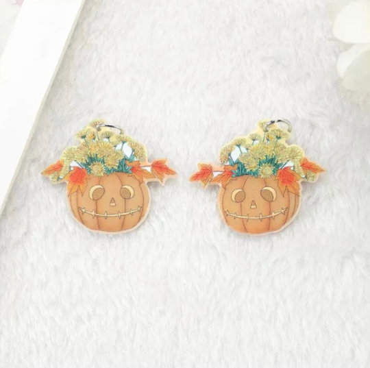 Pumpkin - Halloween - Charm - Acrylic - Needle Minder - Needle - Pin - Magnet