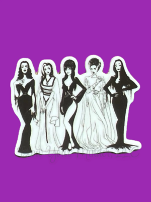 Queens Of Goth - Horror - Addams - Frankenstein - Munster - Halloween - Acrylic - Needle Minder - Pin - Magnet