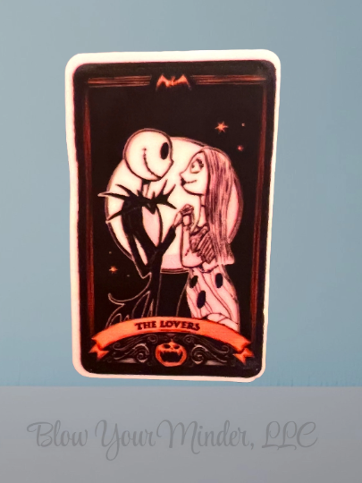 Jack Skellington - Tarot - Lovers - NBC - Acrylic - Nightmare - Christmas - Needle Minder - Pin - Magnet