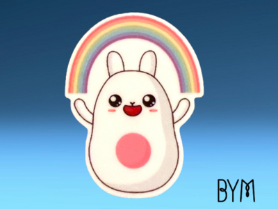 Rainbow - Kawaii Chibi - Funny - Needle Minder - Needle - Pin - Magnet- Acrylic