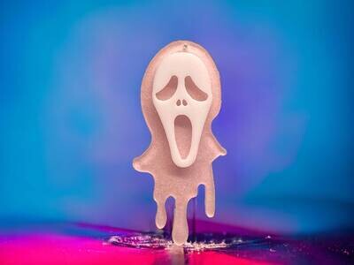 Ghost Face - Scream - Horror - Pink - Charm - Acrylic - Needle Minder - Needle - Pin - Magnet