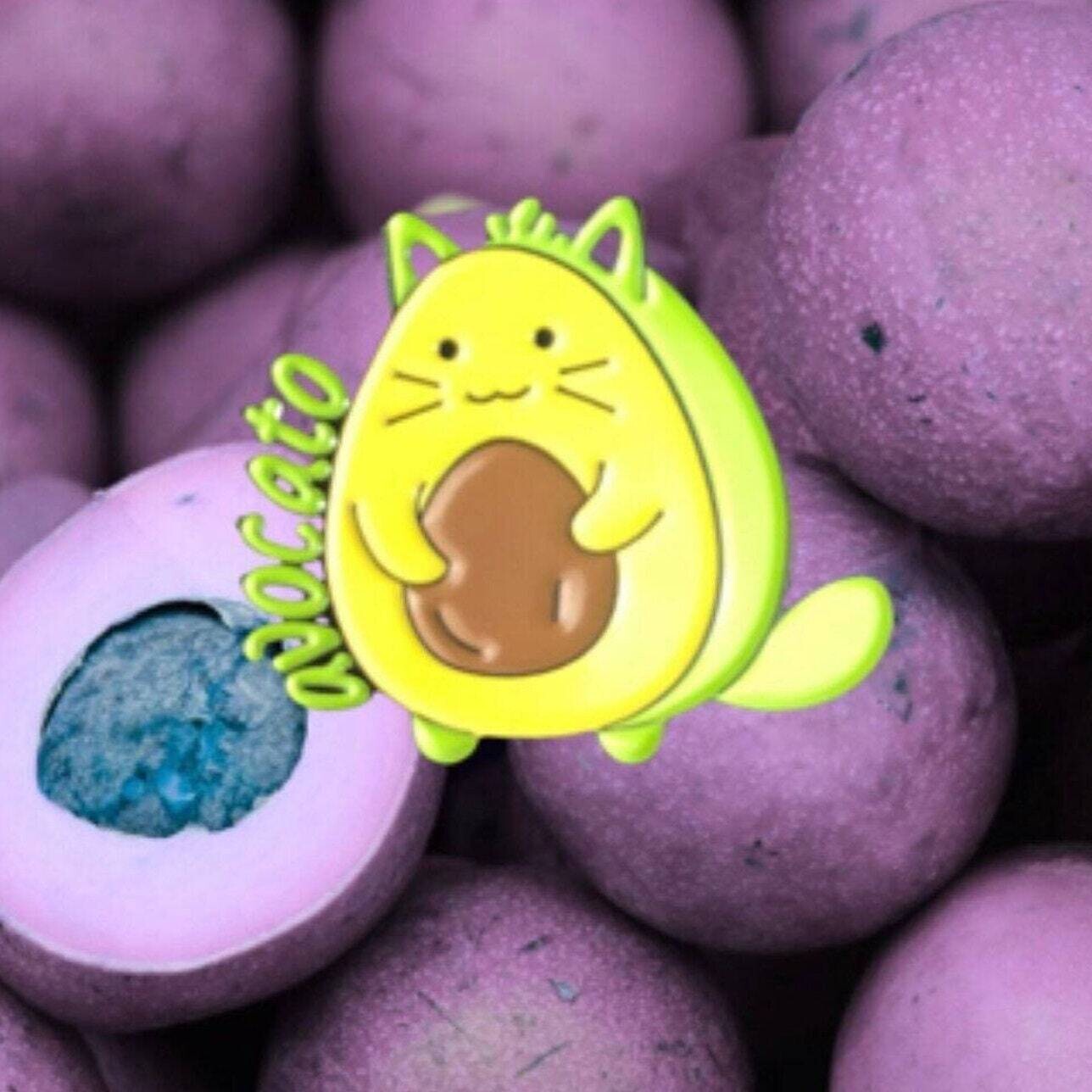 Avocado - Cat - Funny - Needle Minder - Needle - Pin - Magnet