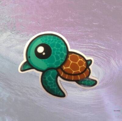 Sea Turtle - Cartoon - Acrylic - Minder - Needle - Pin - Magnet