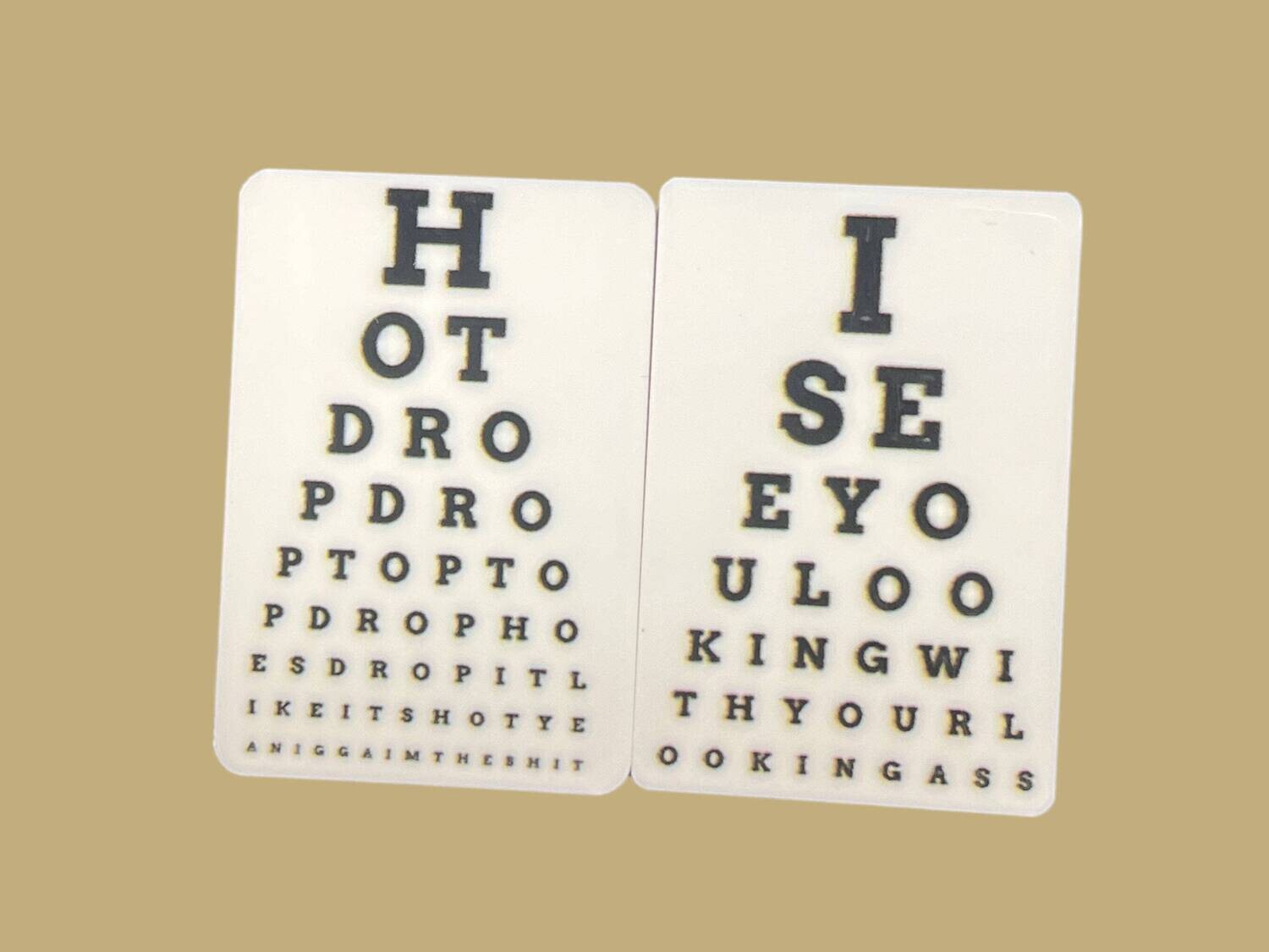 Optometrist - Eye Doctor - Test - Funny - Rap - Hip Hop - Minder - Needle - Magnet
