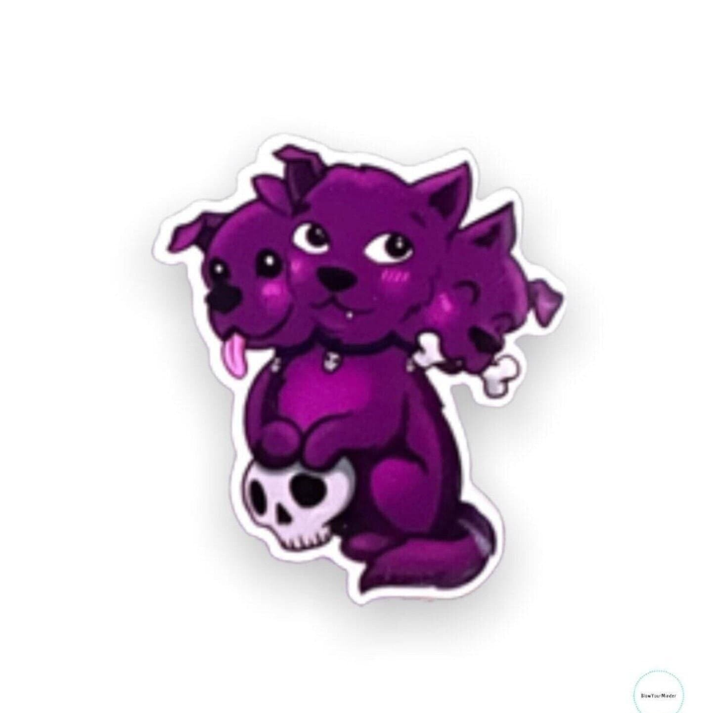 Cerberus - Purple - Acrylic - Needle Minder - Needle - Pin - Magnet