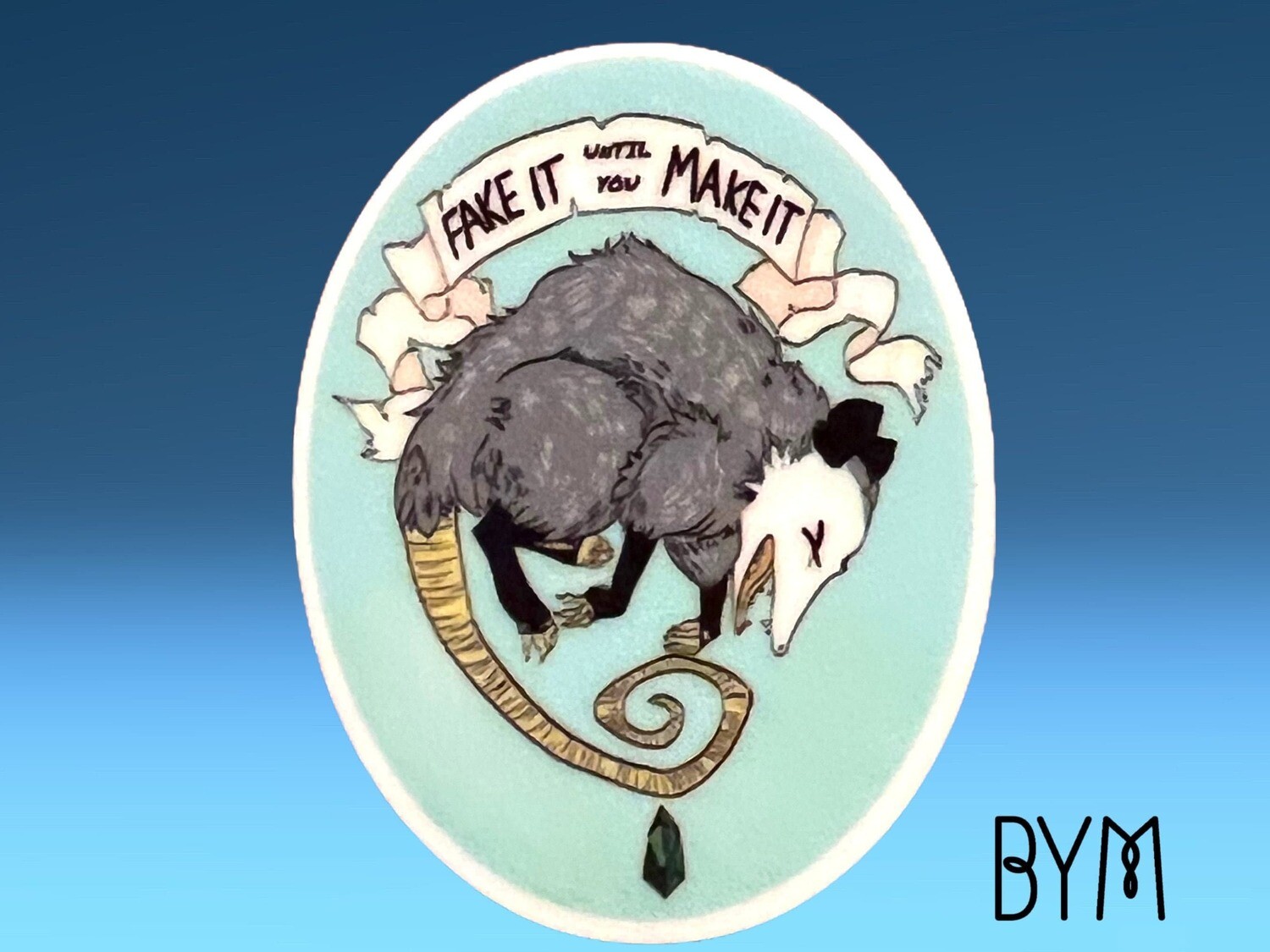 Opossum - Fake It Until You Make It - Needle Minder - Needle - Pin - Magnet- Acrylic