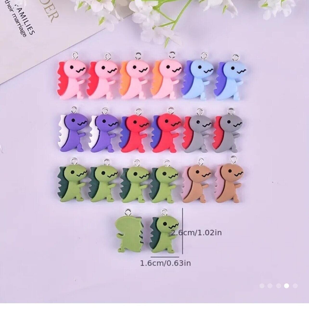 Set Of 2 Random Color - Dinosaur - Charm - Acrylic - Needle Minder - Needle - Pin - Magnet