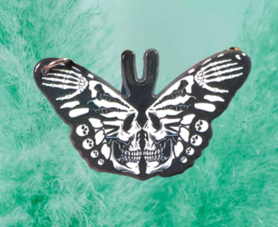 Butterfly - Skull - Gore - Goth - Skeleton - Charm - Acrylic - Minder - Needle - Pin - Magnet