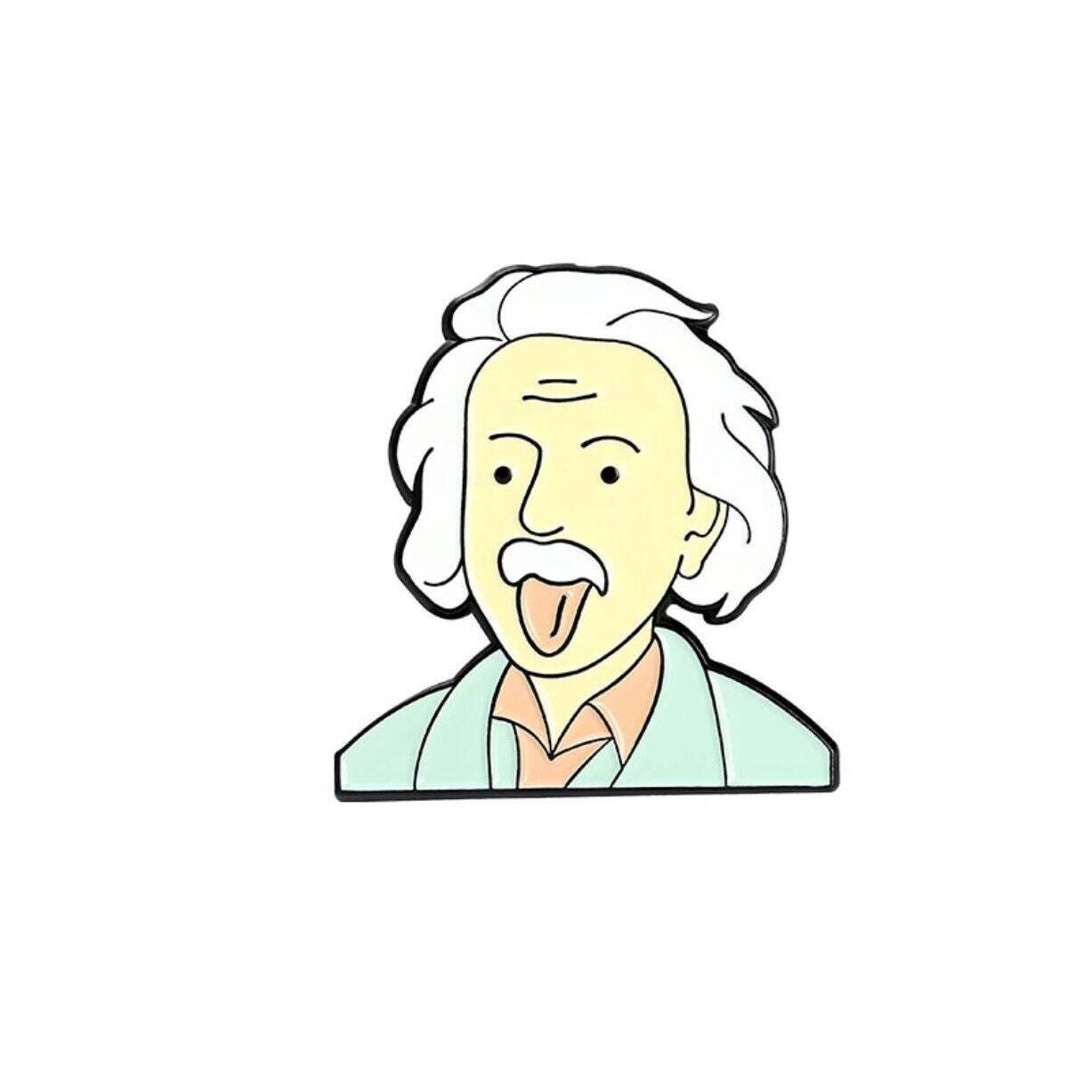 Einstein - Tongue - Minder - Needle - Pin - Magnet