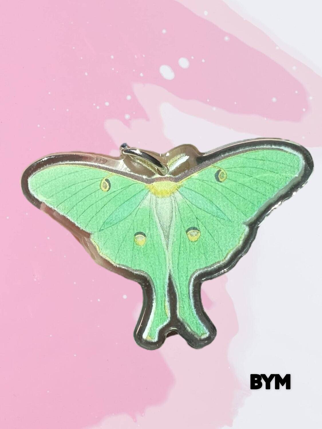 Lunar Moth - Charm - Acrylic - Needle Minder - Needle - Pin - Magnet