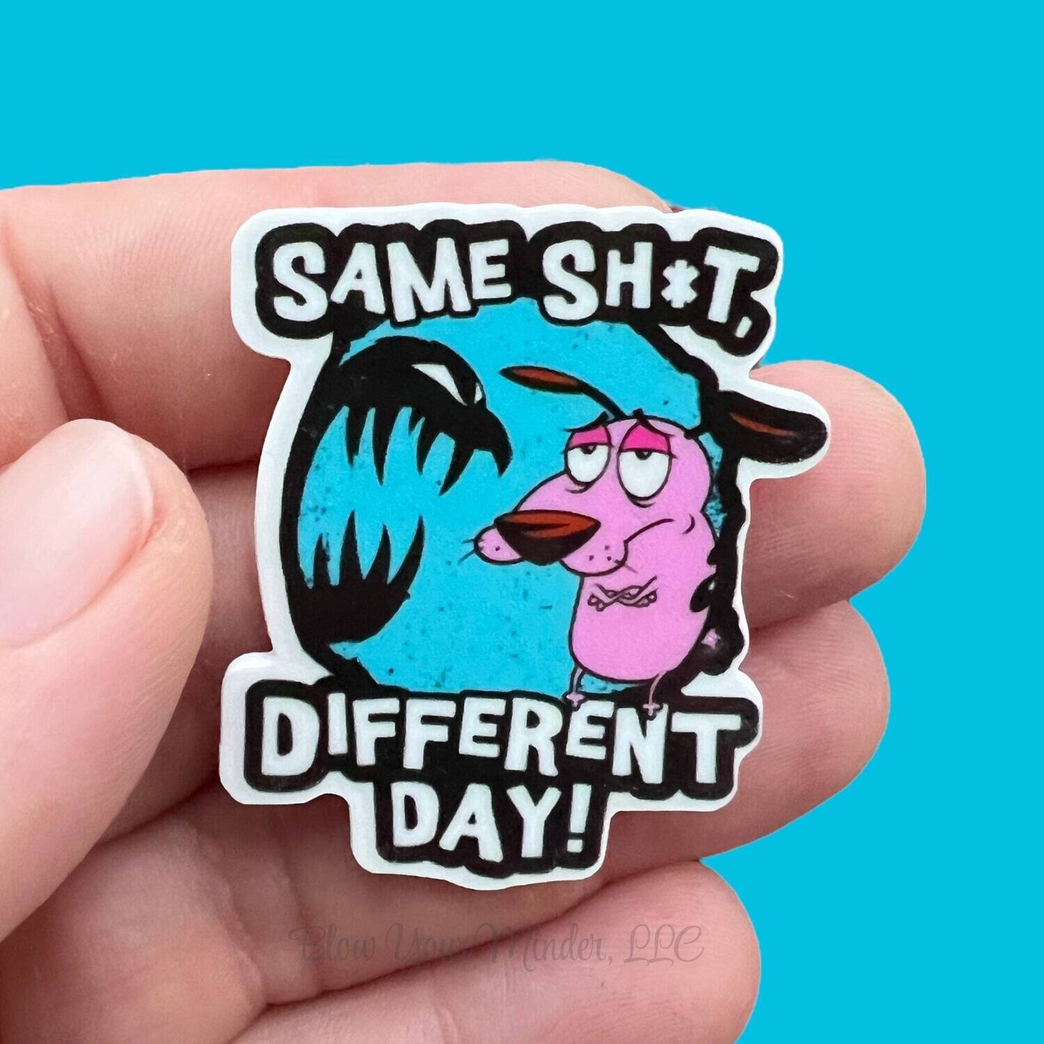 Courage Cowardly Dog - SSDD -  Acrylic - Needle Minder - Needle - Pin - Magnet