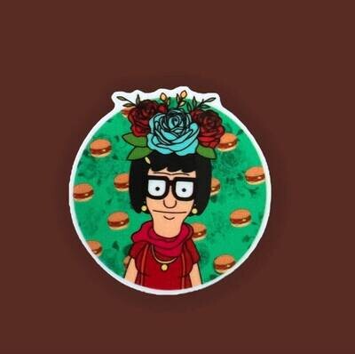 Bobs Burgers - Frida Tina - Tida - Artist - Mexican - Mashup - Funny - Comedy - Acrylic - Minder - Needle - Pin - Magnet