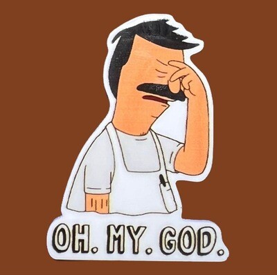 Bobs Burgers - Oh Mh God - Bob - Tv Show - Funny - Comedy - Acrylic - Minder - Needle - Pin - Magnet