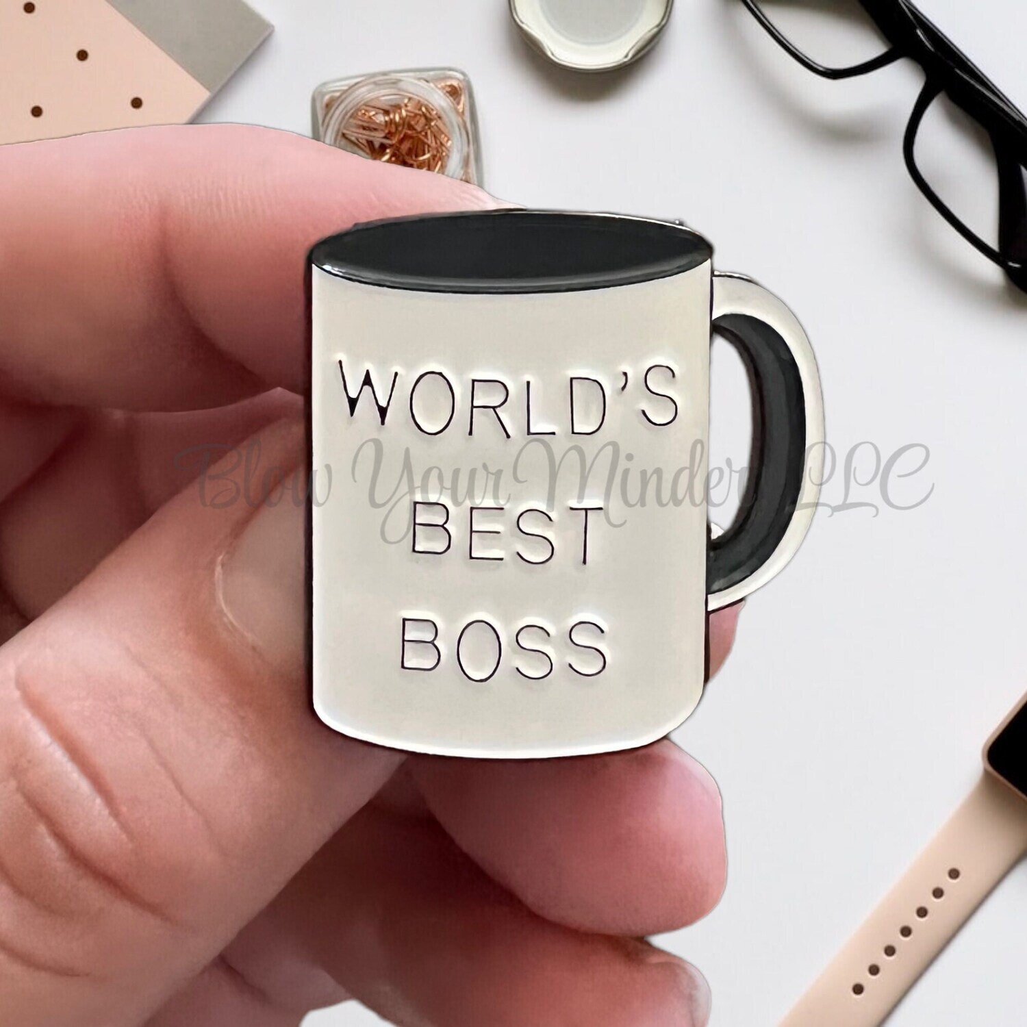 Office - Best Boss - Coffee Cup - Minder - Needle - Pin - Magnet