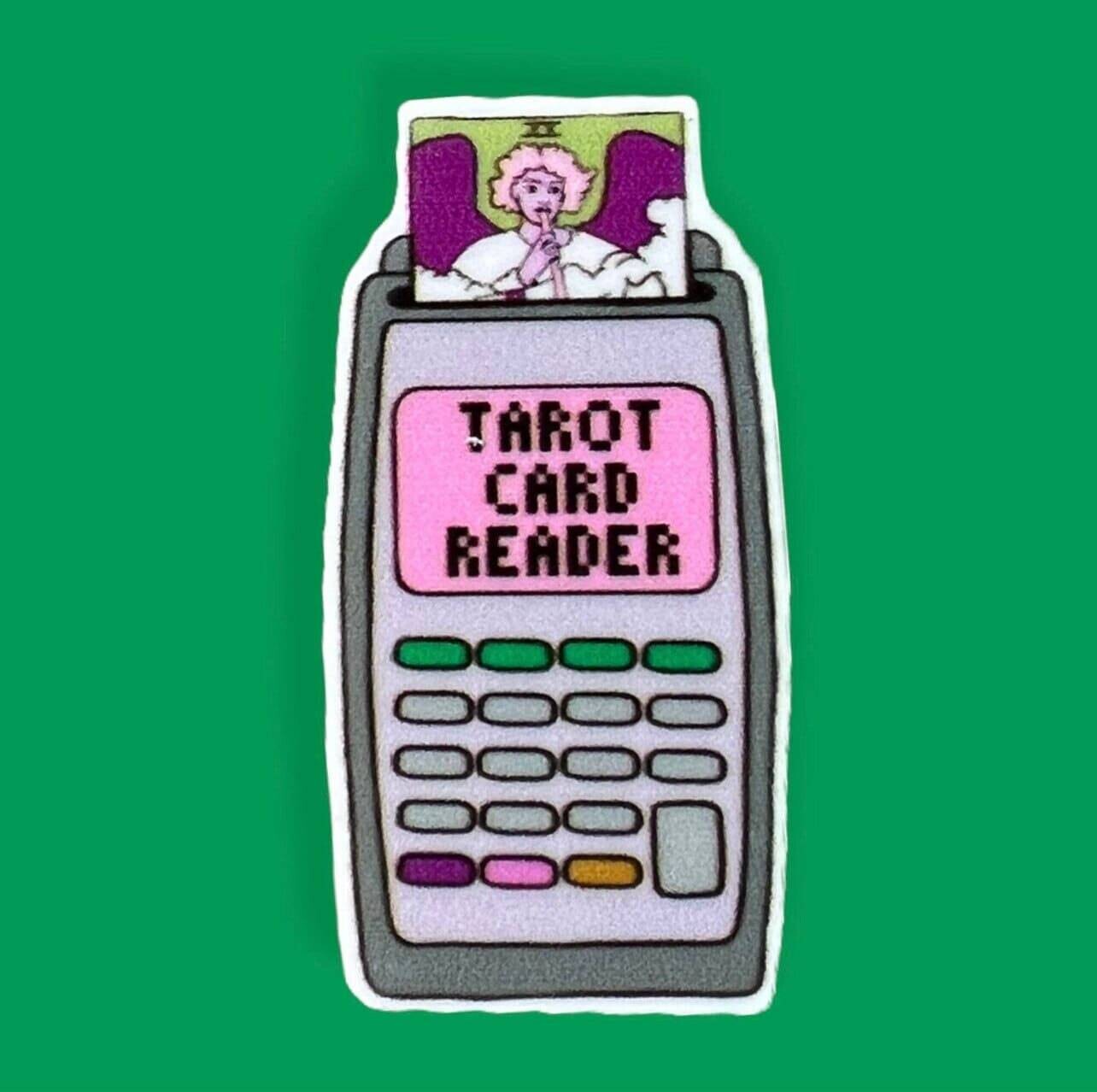 Tarot Card Reader - Funny - Psychic - Acrylic - Minder - Needle - Pin - Magnet