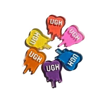 2 Random Ugh Hearts - Snarky - Love - Funny - Break Up - Single - Independent