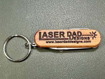 Wooden Utility Knife Keychain