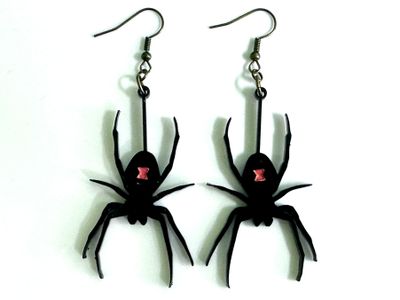 Earrings - Black Widow
