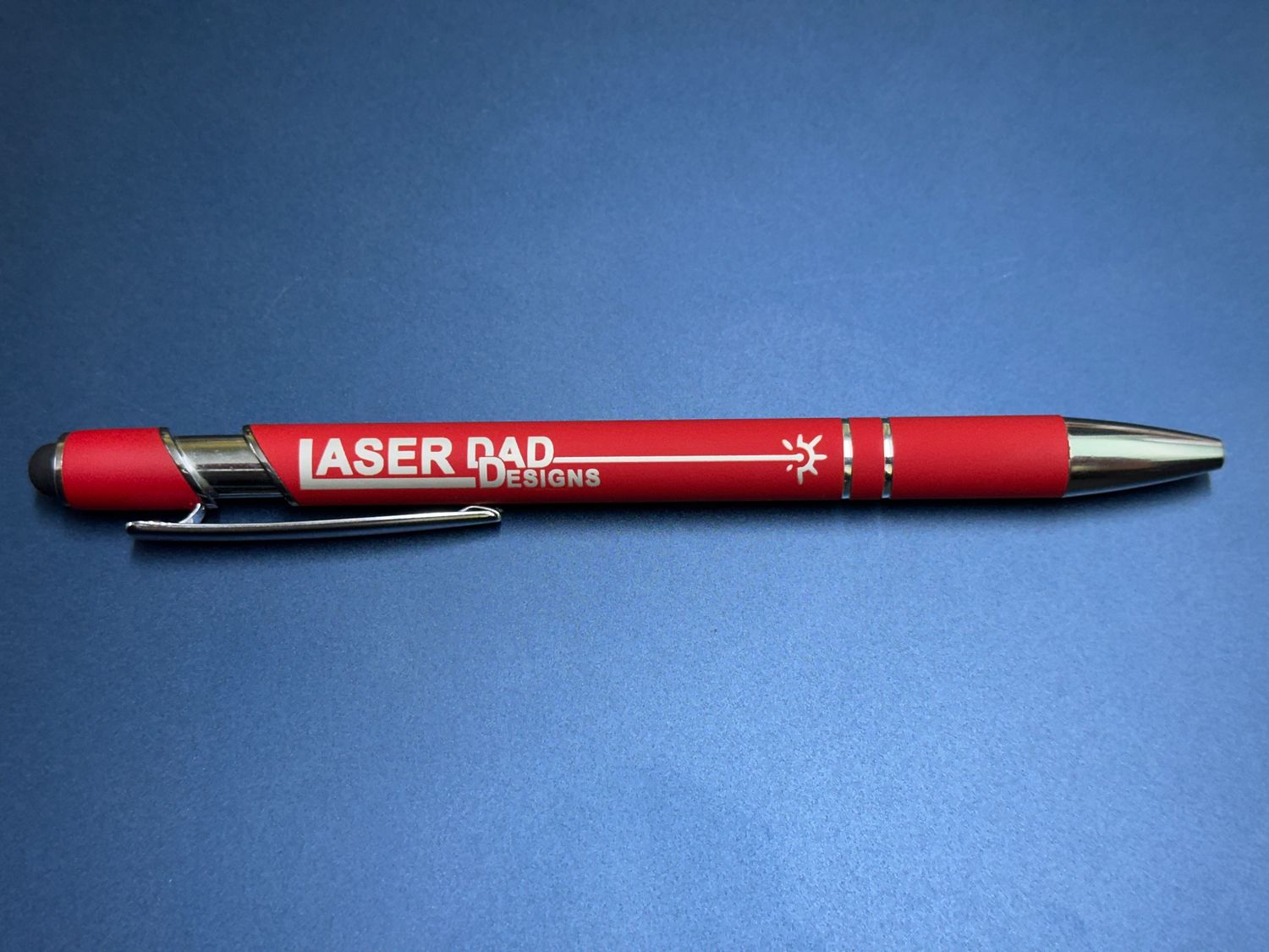 Red Custom Pen With Stylus Tip