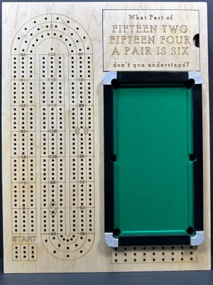 Custom Pool Cribbage Board