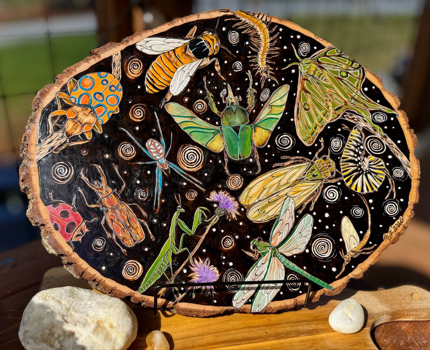 “World Of Insects” Pyrography Original