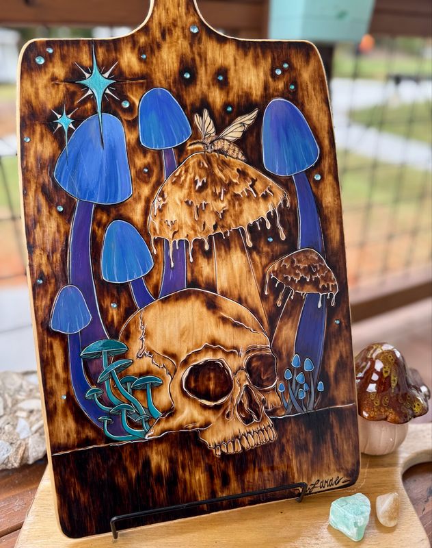 “Nighttime Decay” Pyrography Original