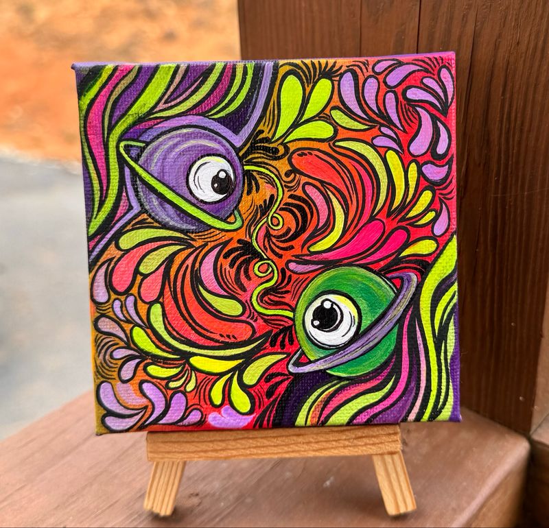 “Connected” Mini Original (Blacklight reactive)