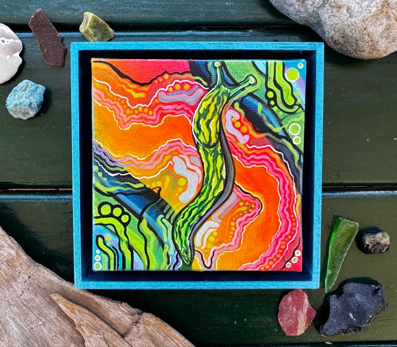 “Slug” UV Reactive Mini Original Painting