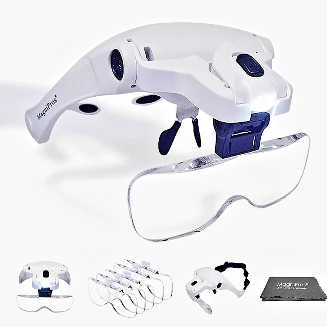 Magnifying Glasses With Light and Replacement Nose Pad Set