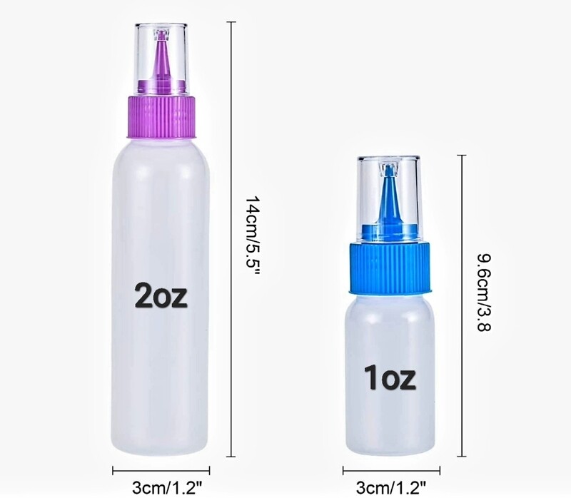 2 Glue Applicator Bottles 1oz or 2oz sizes available