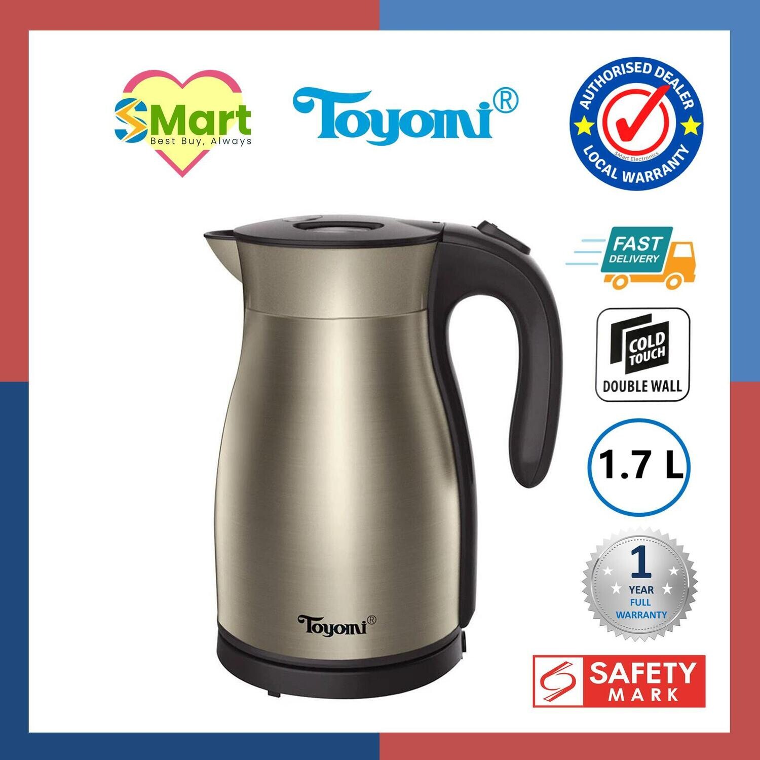 Toyomi 1.7L Electric Cordless Thermo Jug Kettle [WK 1789]