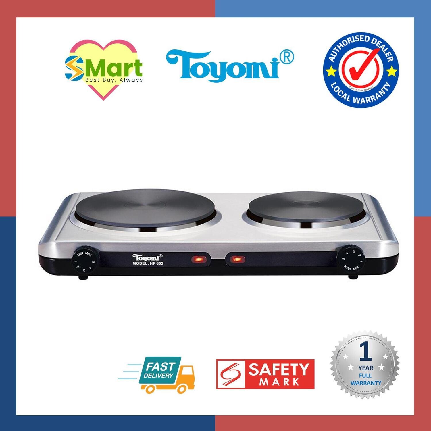 Toyomi Electric Double Hot Plate with Stainless Steel Body [HP 602]