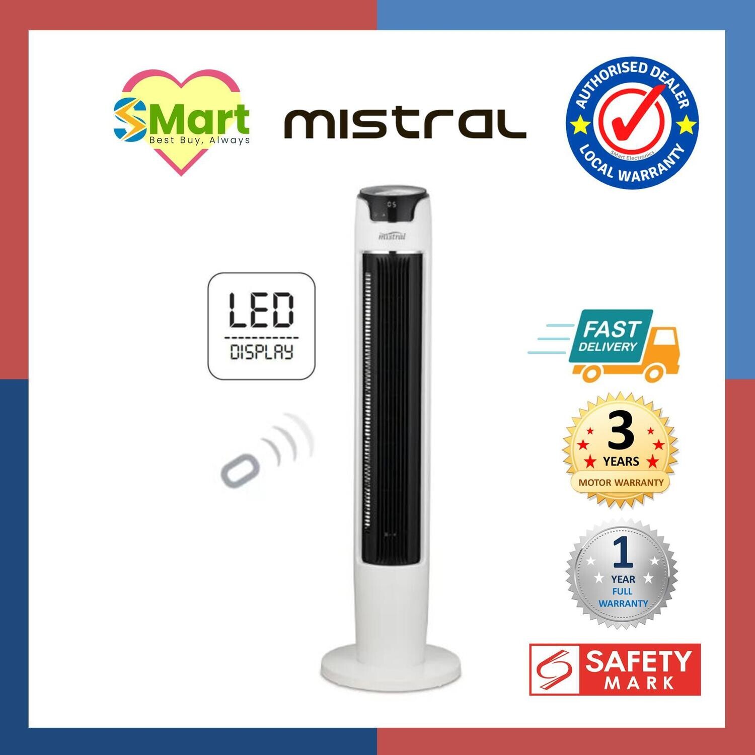 Mistral Tower Fan with Remote Control [MFD4880R]
