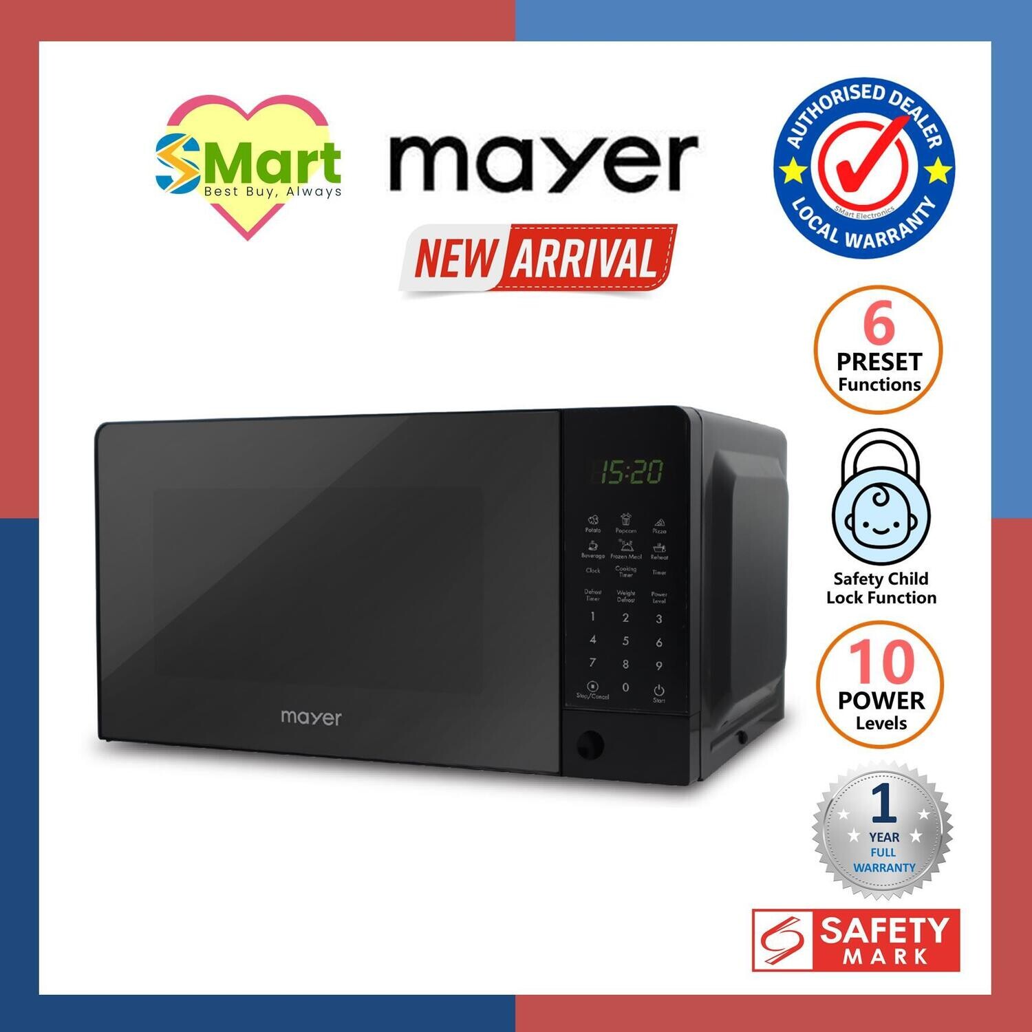 Mayer 20L Microwave Oven [MMMW20]