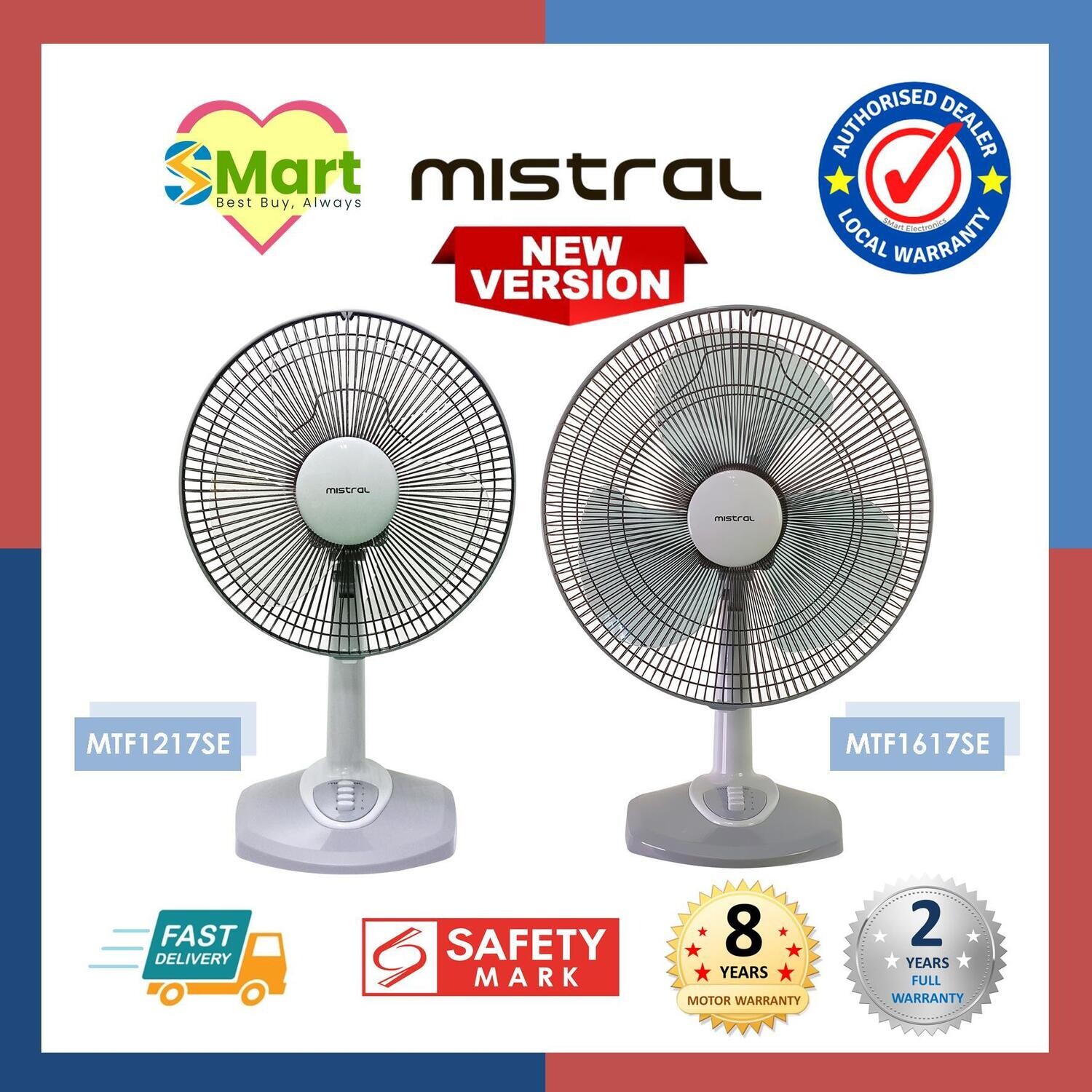 Mistral 12&quot;/16&quot; Table Desk Fan [MTF1217SE] [MTF1617SE]