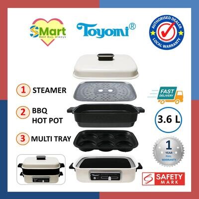 Toyomi 3.6L Multi Functional Pot (BBQ, Hot Pot &amp; Steamer) [MC 8201]