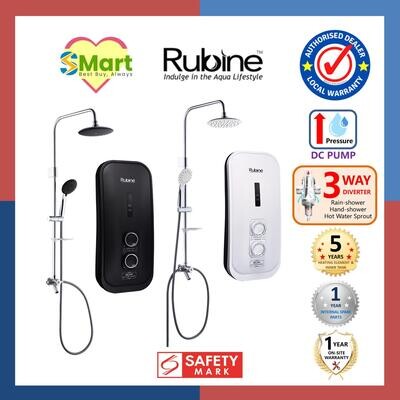 Rubine Instant Water Heater with Rainshower &amp; DC Pump [RWH-3388] *Installation Available*