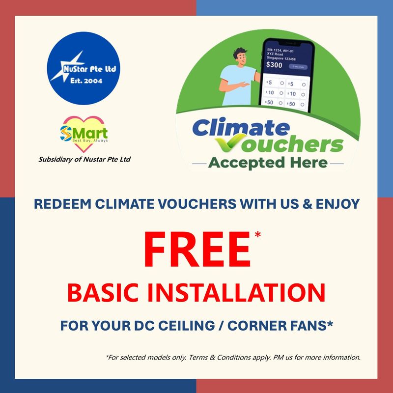 Bestar KDK Mistral Ceiling Fan NEA Climate Voucher ACCEPTED
