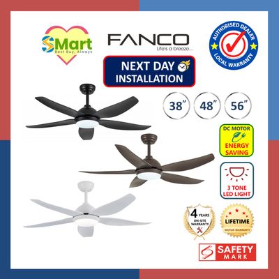Fanco Galaxy-5 DC Motor Ceiling Fan with 3 Tone LED Light &amp; Remote Control