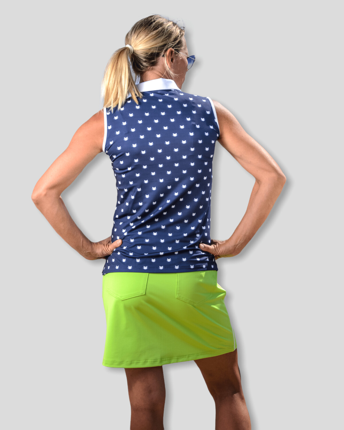 Cat Bianco Sleeveless Polo